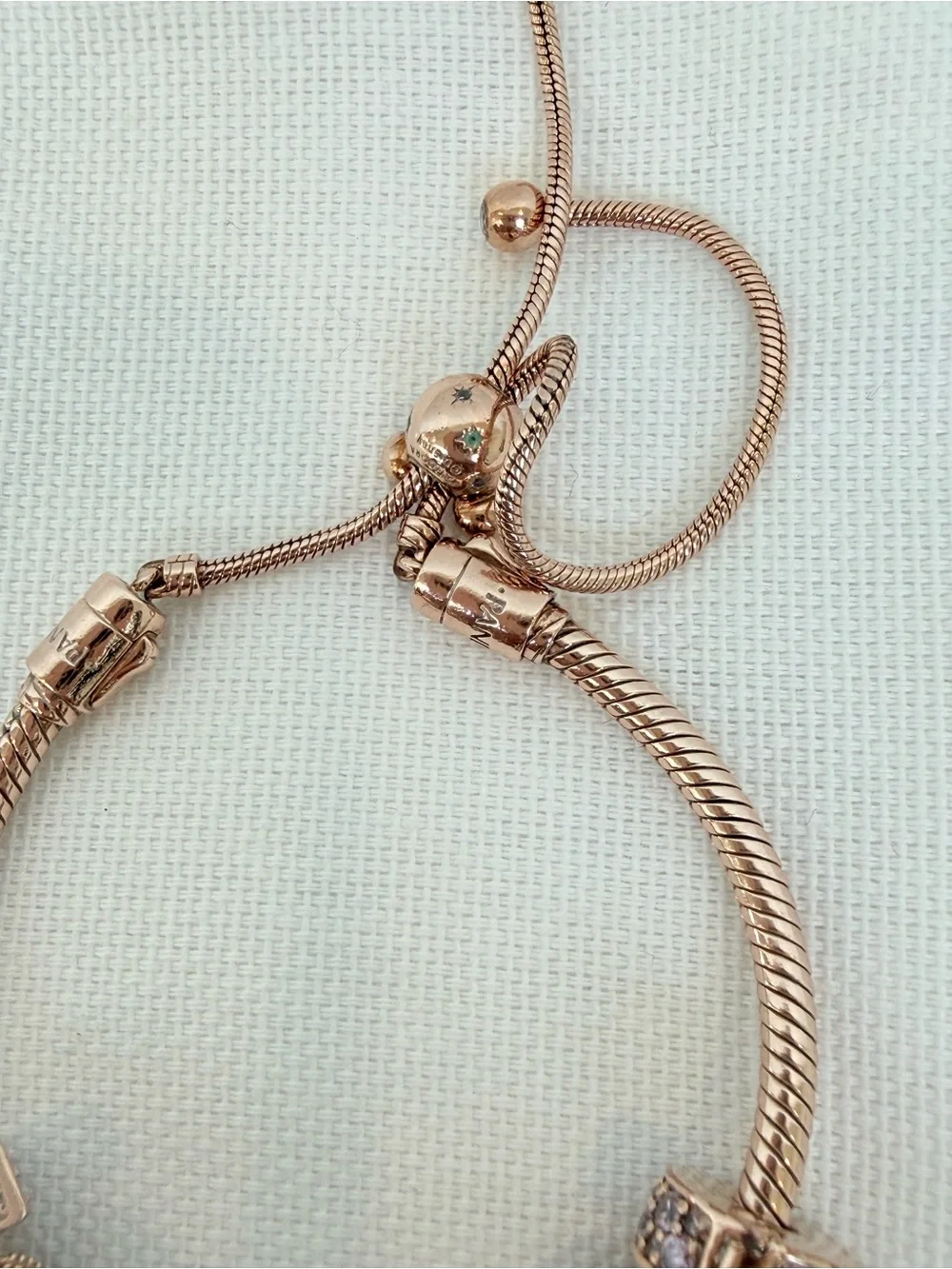 Pandora Disney Parks Rose Gold Charm Bracelet